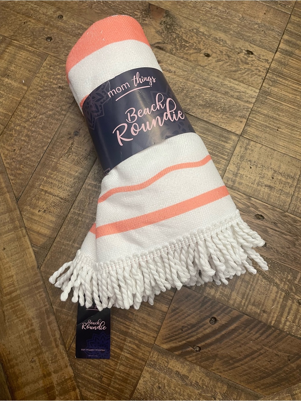 NWT Mom Things "Beach Roundie" Circular Beach Towel Blanket